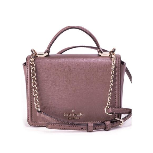 Kate Spade Handbags - Kate Spade New York Leather Mini Crossbody Top Handle Mauve Small Chain Strap XS